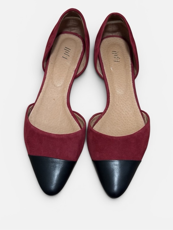 J. Jill Shoes - J. Jill D'Orsay Women's Flats w/Contrasting Black Pointed Toe Cap Sz. 10